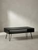 KADIMA DESIGN Couchtisch 100x50x40 cm Mango Massivholz Metall Sofatisch, Design