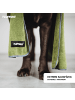 FLUFFINO Hundehandtuch Mikrofaser – 2er-Pack - 90 x 50 cm - Grau & Grün