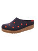 HAFLINGER Pantoffeln Grizzly Cuoricini in mittelblau