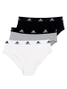 adidas 3er Pack Bikini Slip Cotton Logo in Mehrfarbig