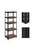 relaxdays Schwerlastregal in Schwarz - (B)70 x (H)180 x (T)45 cm