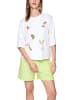MARC CAIN SPORTS  Shirt mit 3/4-Ärmeln und Patches in White