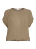 KAFFE curve Kurzarm-Bluse KCami Loose fit in Petrified Oak