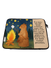 Mr. & Mrs. Panda Laptop Sleeve Bär & Marienkäfer Lagerfeuer Desi... in Weiß
