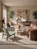 KADIMA DESIGN Teppich Shaggy Streifen weich wohnlich Wohnzimmer Schlafzimmer Wohnraum in Beige