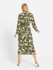 Heine Maxikleid in oliv-champagner-gemustert