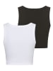 Laura Scott Crop-Top in weiss/schwarz