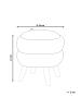 Beliani Pouf HAWLEY in Grau/Beige - (W) 40 x (H) 41 x (L) 40 cm