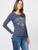 KOROSHI Langarm-T-Shirt in blau