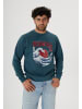 OLDSKULL Sweatshirt Asian Big W Vintage Logo Graphic in Dark green