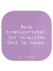 Mr. & Mrs. Panda Bierdeckel Spruch Schwiegervater Chef mit Spruch in Lavendeltraum