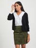 Vila Kurzer Feinstrick Cardigan Weiche Strickjacke VIRIL in Schwarz
