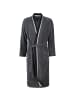 Cawö Cawö Bademäntel Herren Kimono 4839 silber-schwarz - 79 in silber-schwarz - 79
