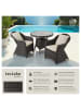 tectake Aluminium Rattan Gartenlounge für 2 Personen, Stühle vormontiert