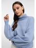 VINAJA Women Strick Rollkragenpullover in Blau