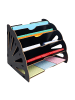 relaxdays Briefablage in Schwarz - (B)34 x (H)28 x (T)28 cm
