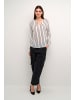 Kaffe Langarm-Bluse KAbeathe in Chalk/Black Stripe