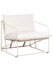 Beliani Gartenstuhl PONTE in Beige/Grau - (W) 89 x (H) 88 x (L) 94 cm