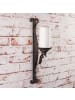 AltoBelli Wand Kerzenhalter FORIO Antik Braun Metall 42x12 cm