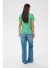 Kaffe T-Shirt kurzarm KAbella Regular fit in Bright Green/Chalk s Animal