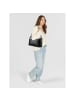 Mandarina Duck Mellow Leather Schultertasche Leder 30 cm nero