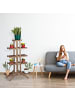 relaxdays Blumentreppe in Hellbraun - (B)83 x (H)142,5 x (T)28,5 cm