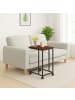 relaxdays Beistelltisch in Braun/ Schwarz - (B)50 x (H)68 x (T)35 cm