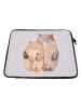 Mr. & Mrs. Panda Notebook Tasche Bären Liebe ohne Spruch in Grau Pastell