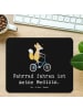 Mr. & Mrs. Panda Mauspad Fuchs Fahrrad fahren mit Spruch in Schwarz