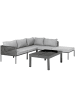 Beliani 2-tlg Lounge Set FORANO in Grau/Schwarz