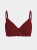 Erlich Textil  Elisabeth bügelloser BH große Cups starker Halt aus Bio-Baumwolle - verstellbare Träger, Elisabeth bügelloser BH große Cups starker Halt aus Polyamid - verstellbare Träger in weinrot