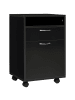 HOMCOM Aktenschrank in Schwarz 40L x 35B x 60H cm