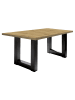 58 aufm Kessel ESSTISCH ausziehbar Eila 7 160 x 90 x 75 Esszimmertisch Schwarzstahl/Asteiche