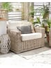 Beliani Sessel ARDEA in Naturfarben/Beige/Weiß - (W) 112 x (H) 70 x (L) 90 cm