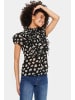 SAINT TROPEZ Top LiljaSZ Gerade Passform in Black Flower Shadows