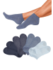 GO IN Kurzsocken in 2x marine, 2x jeans-meliert, 2x hellblau