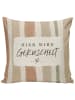 Mr. & Mrs. Panda Couchkissen Kissen Gestreift Design mit Spruch in Weiß