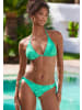 JETTE Triangel-Bikini-Top in grün bedruckt