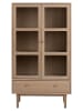 ebuy24 Vitrinenschrank Aston Eiche Dekor 80 x 40 cm