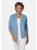 GOLDNER Zeitlose Strickjacke in Grobstrick in jeansblau / melange