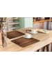 OnlyWow Platzset - Tischset (6-teilig) Teakfarben, abwaschbar
