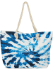 styleBREAKER Strandtasche in Weiß-Blau