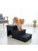 relaxdays Hundetreppe in Schwarz - (B)75 x (H)43 x (T)33 cm