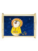 Mr. & Mrs. Panda Tablett Löwe Astrologie Design ohne Spruch in Weiß