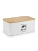 relaxdays Brotkasten in Weiß - (B)33 x (H)13,5 x (T)19 cm