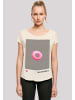 F4NT4STIC Long Cut T-Shirt 3D PINK RING in Whitesand