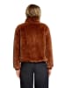 BETTY & CO Kunstfell-Jacke mit Taschen in braun