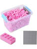 Katara 520 Steine Bausteine Platte Kompatibel LEGO®, Sluban, Papimax, Q-Bricks & mehr in pink