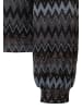 More & More weites, gemustertes Blusenshirt in lurex zickzack jersey