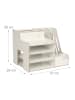 relaxdays Dokumentenablage in Weiß - (B)37 x (H)28 x (T)29 cm